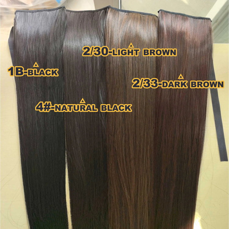 Straight Long Ponytail Extensions 22inch Natural Black Wrap Around Synthetic Hair Piece Pony Tail Hair Hairpieces for Women Girl Khamik Shop Online