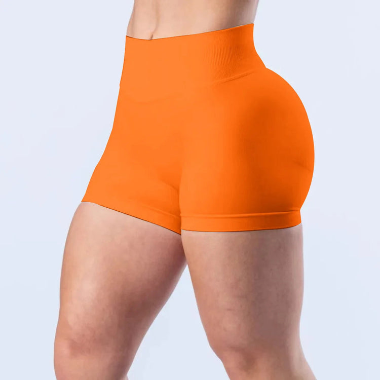 No Logos Shorts | 4.5" leggings Low Ribbed Rise Cycling Women Yoga Workout Clothes Gym Scrunch Bum Seam Seamless Fitness Tights Khamik Shop Online