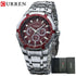 CURREN Men Luxury Brand Military Sport Mens Watches Full Steel Quartz Clock Men&