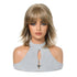 Fashionable wig headband with golden short hair, layered short curly hair, synthetic synthetic synthetic wig headband Khamik Shop Online