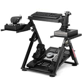 GTPLAYER Flight & Racing Simulator Stand, Foldable Gaming Cockpit Compatible with Logitech, Thrustmaster, PXN Wheels & Flight Joysticks, Black Khamik Shop Online