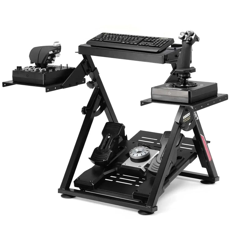 GTPLAYER Flight & Racing Simulator Stand, Foldable Gaming Cockpit Compatible with Logitech, Thrustmaster, PXN Wheels & Flight Joysticks, Black Khamik Shop Online