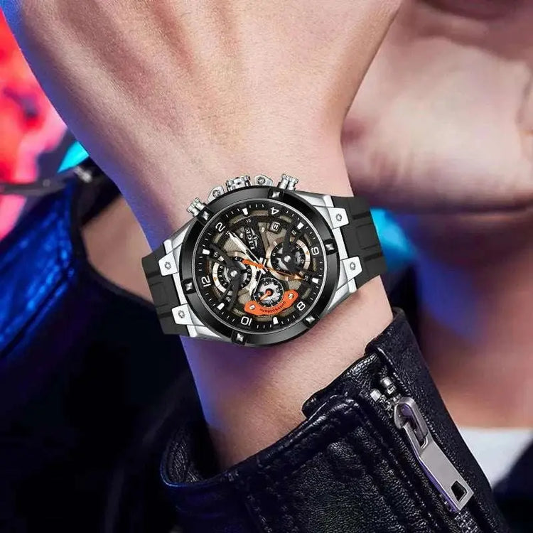 LIGE Simple Fashion Quartz Man Watch Silicone Outdoor Casual Sports Waterproof Luminous Calendar Random Gift Box Watches for Men Khamik Shop Online