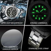POEDAGAR Trendy Sport Man Watch Luminous Waterproof Stainless Steel Date Men Wristwatch Luxury Business Men&