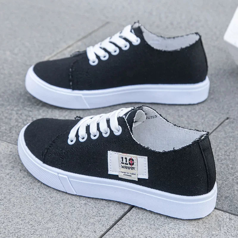 2026 Spring Summer Women Canvas Sneaker Low Top Denim Sneakers Ladies Popular Flat Canvas Board Shoes Female Sapatos Femininos Khamik Shop Online