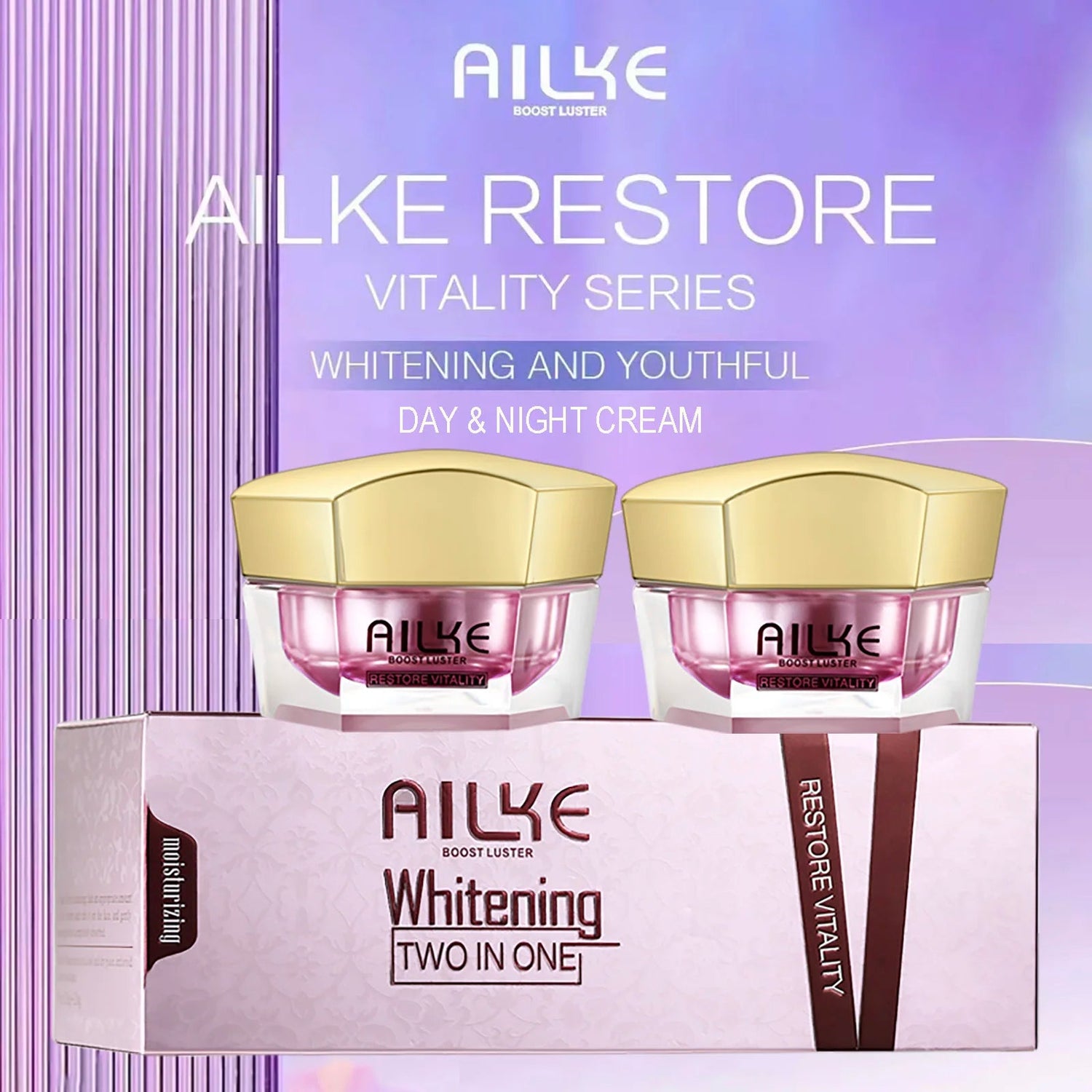 AILKE Lightening Anti-Wrinkle Face Cream, With Collagen, Hyaluronic Acid, Whitening Skin Care Women Facial Moisturizer Set Khamik Shop Online