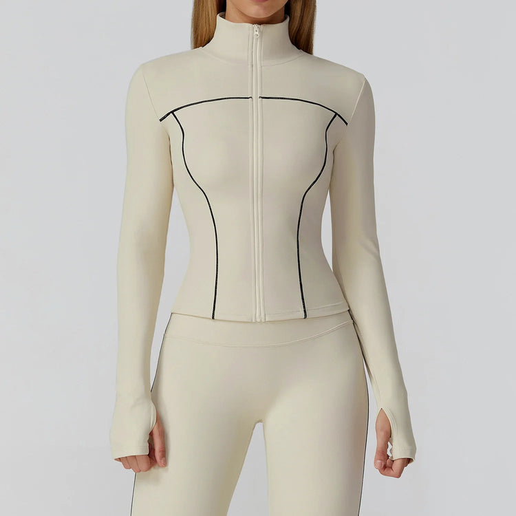 Yoga Clothes Women Sport Jacket Running Long Sleeve Shirt Sports Jackets Top Workout Coat Gym Training Clothing Workout Yoga Top Khamik Shop Online