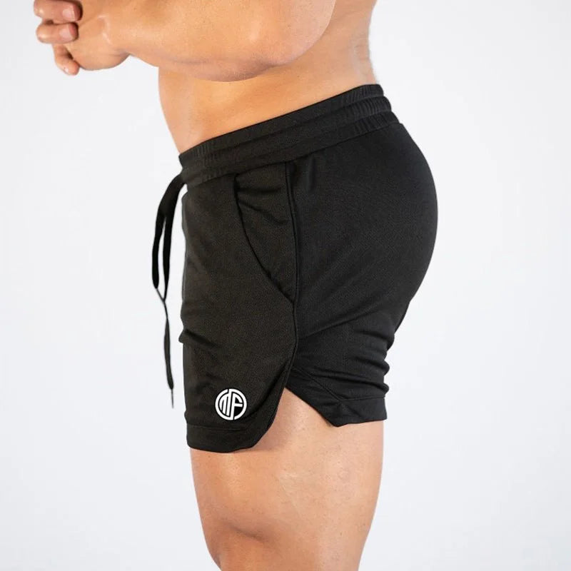 Professional Bodybuilding running shorts men mesh quick-drying breathable sport homme fitness workout Slim fit gym shorts male Khamik Shop Online