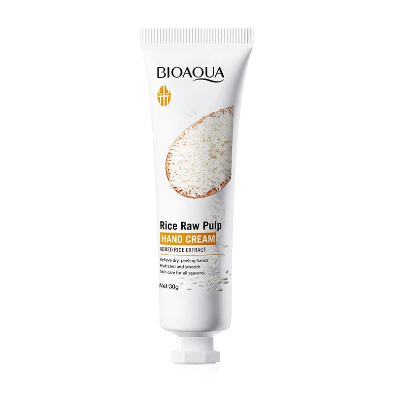 1/2/3/5Pcs BIOAQUA White Rice Hand Cream Moisturizing Handcream Nourishing Brightening Hydrating Hands Skincare Creams Products