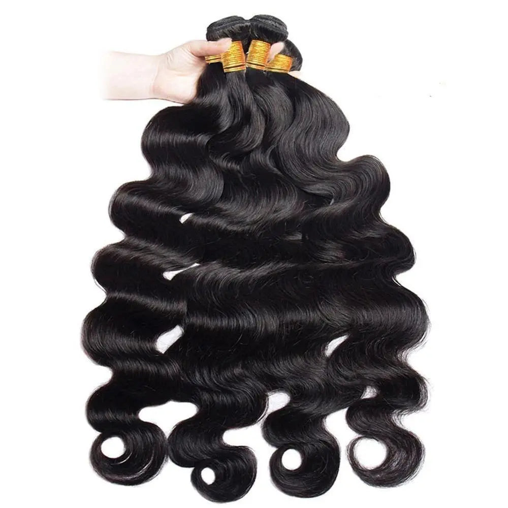 BeuMax 10A Grade 3/4 Body Wave Bundles with 2x6 Closure Brazilian Hair Cerise Alfie