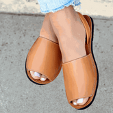 Sandale en cuir pour femme style Avarca classique espagnole avec lanières et semelle artisanale