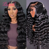 13x6 HD Lace Front Human Hair Wigs Loose Wave Glueless Wig Human Hair 13x6 Full HD Lace Frontal Wig Pre Bleached Knots Beliself Khamik Shop Online