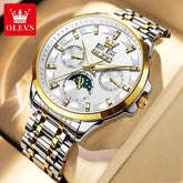 OLEVS 7070 Automatic Watch Men Moon phase Waterproof Men Watches Stainless steel Luxury Mechanical Watch for Men Khamik Shop Online