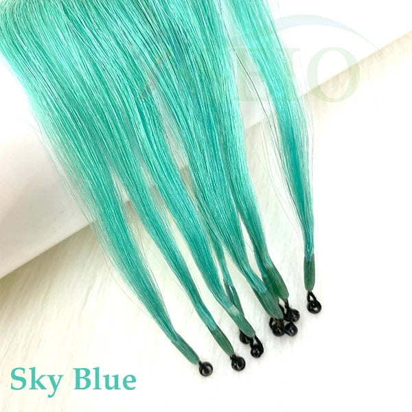 RESIO Color  8D Tip Hair Extensions 100% Real Human Hair Microbeads Extensions Color Purple Blue Pink Gray 18-20inch 0.5g/Strand Khamik Shop Online