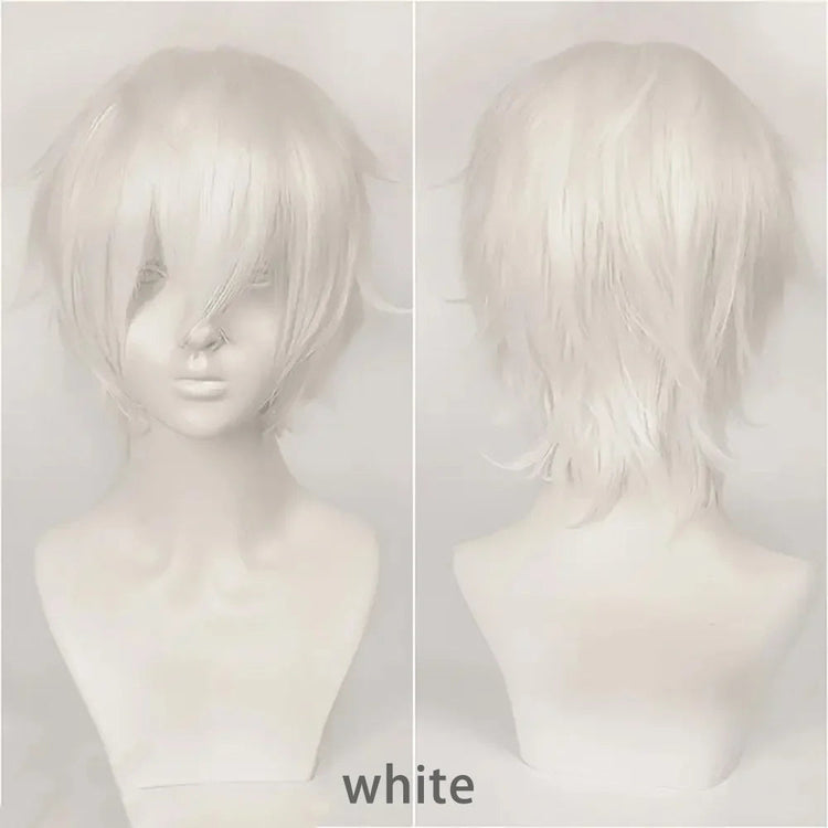 10-Inch Short Straight Hair Suitable For Both Men And Women, Cosplay Synthetic Hair Anime Role-Play Halloween Party Upturned Wig Khamik Shop Online