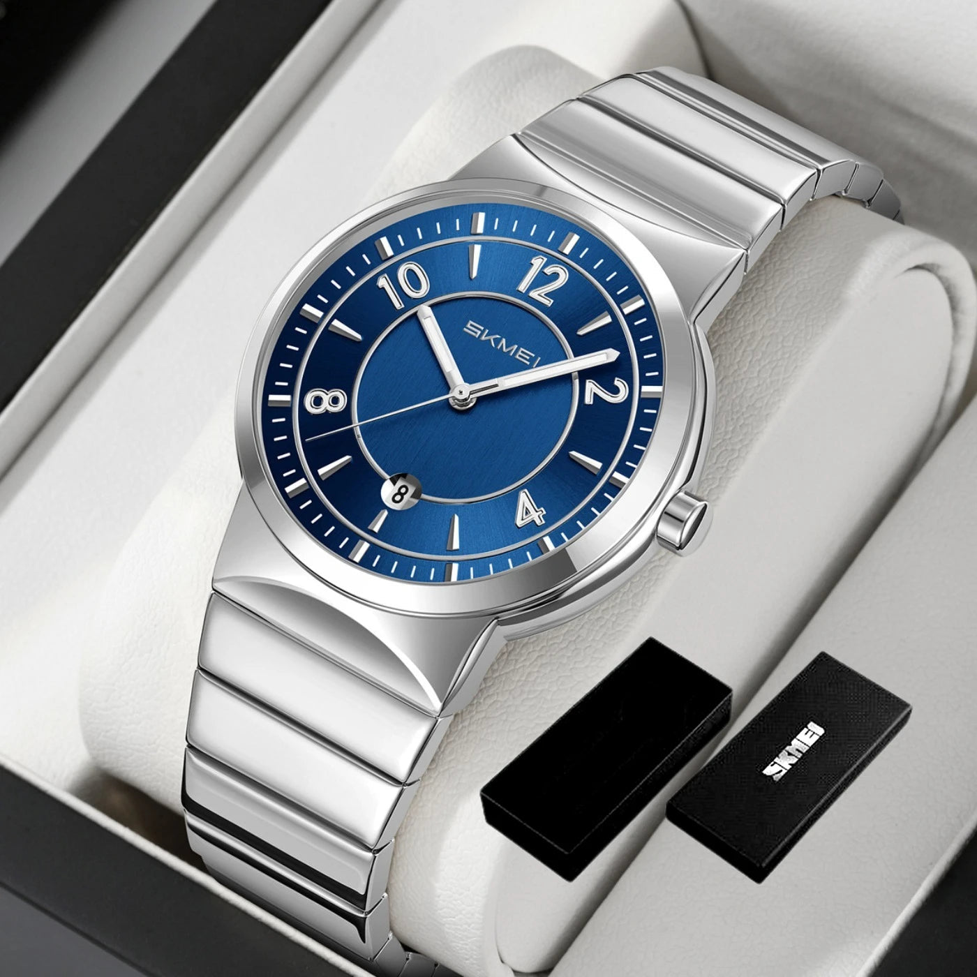 9401 Luxury Mens Steel Band Watch Original Business Quartz Wristwatch Waterproof Watches for Man Clock Reloj Hombre 2026 Khamik Shop Online