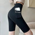 1 Piece Summer Thin Shark Skin Shorts 5 Inch Pocket Women Outdoor Gym Bike Riding High Waist Tummy Control Butt Lift Khamik Shop Online