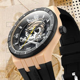 MARK FAIRWHALE Watches for Men 5040 Resin Case Trend Rotating Pirate Dial Silicone Strap Waterproof Quartz Wristwatches Gift Box Khamik Shop Online