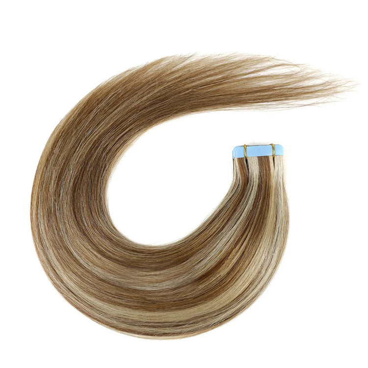 BHF Tape In Hair Extensions Human Hair 20pcs/Pack European Remy Straight Invisible Tape Ins Adhensive 100% Human Hair For Salon Khamik Shop Online