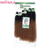 Miss Rola Ombre Hair Bundles Synthetic Kinky Curly Hair Extensions Sew In Hair Weaves 18-22 inch 6pcs/Pack 200g Hair Wefts Khamik Shop Online
