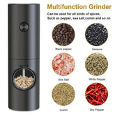 Electric Salt And Pepper Grinder With Adjustable Coarseness Refillable Mill Battery Powered Kitchen Automatic Gadget Grinder Khamik Shop Online