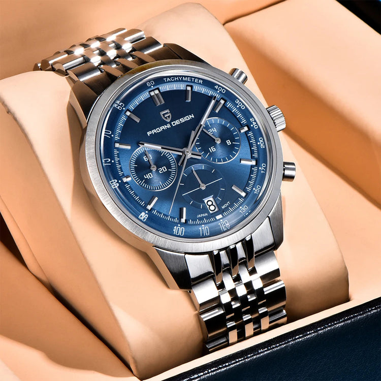 PAGANI DESIGN 2026 New Men Watches Business Luxury Quartz Watch Men Speed Chronograph Stainless steel Waterproof Auto Date Watch Khamik Shop Online