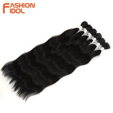 FASHION IDOL Water Wave Hair Bundles Synthetic Hair Extensions Ombre Blonde Hair Weave Bundles 6pcs 20" High Temperature Fiber Khamik Shop Online