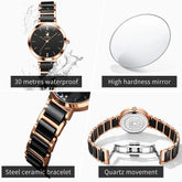 PLAYBOY 3128 Brand original authentic watch for woman Gift Box Ceramic strap quartz women&