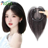 RSEIO Hair Toppers 7x11cm Women Topper Hair Natural Hair Wig 100% Human Hair Clip In Hair Extension For Women Khamik Shop Online
