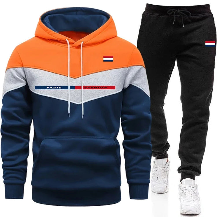 Fall Winter Daily Casual Sports Jogging Suit Outdoor Comfort Hoodie Outfits Paris Fashion Men&
