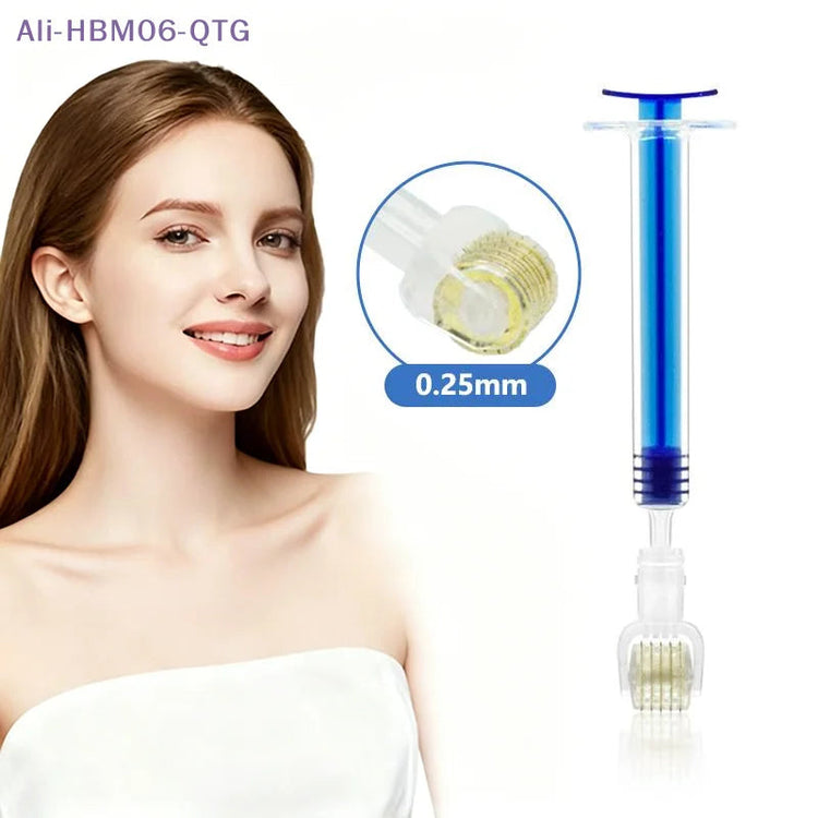 [New] Microneedle Roller Stamp Microneedle 0.25mm For Applying Serum Beard Growth Scalp Hair Facial Beauty Skincare Tool Khamik Shop Online