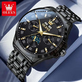 OLEVS 7070 Automatic Watch Men Moon phase Waterproof Men Watches Stainless steel Luxury Mechanical Watch for Men Khamik Shop Online