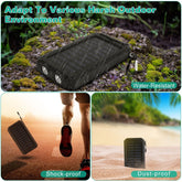 1Pc 1W MAh Solar Power Bank External Battery Pack Dual USB Interface Pear Daisy