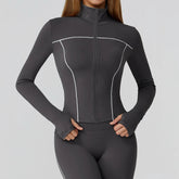 Yoga Clothes Women Sport Jacket Running Long Sleeve Shirt Sports Jackets Top Workout Coat Gym Training Clothing Workout Yoga Top Khamik Shop Online