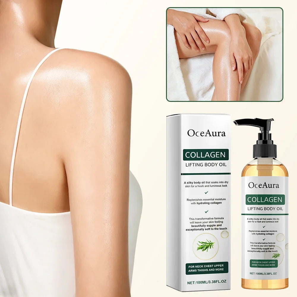 OceAura Collagen Body Oil Firming Lifting Whole Body Skin Deep Hydration Moisturizing Refreshing Rosemary Lift Body Oil Dry Skin Khamik Shop Online
