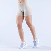 No Logos Shorts | 4.5" leggings Low Ribbed Rise Cycling Women Yoga Workout Clothes Gym Scrunch Bum Seam Seamless Fitness Tights Khamik Shop Online