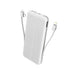 10000mAh Power Bank Portable Charger With US Plug 2 Built-in Cables Pear Daisy