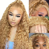 SoGreat 27 Honey Blonde Wig Human Hair 13x6 Curly Wigs Deep Wave Lace Front Wig 13x4 Water Wave Human Hair Wig Colored Brazilian Khamik Shop Online