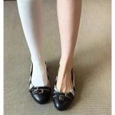 Fashion French Retro Style 2026 Single Shoes New Spring and Summer Spliced Belt Buckle Shallow Mouth Round Toe Flat Shoes Khamik Shop Online
