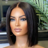Brazilian HD Transparent 2x4 Bone Straight Short Bob Human Hair Wigs Straight Lace Front Wigs Bob Wig For Women Khamik Shop Online
