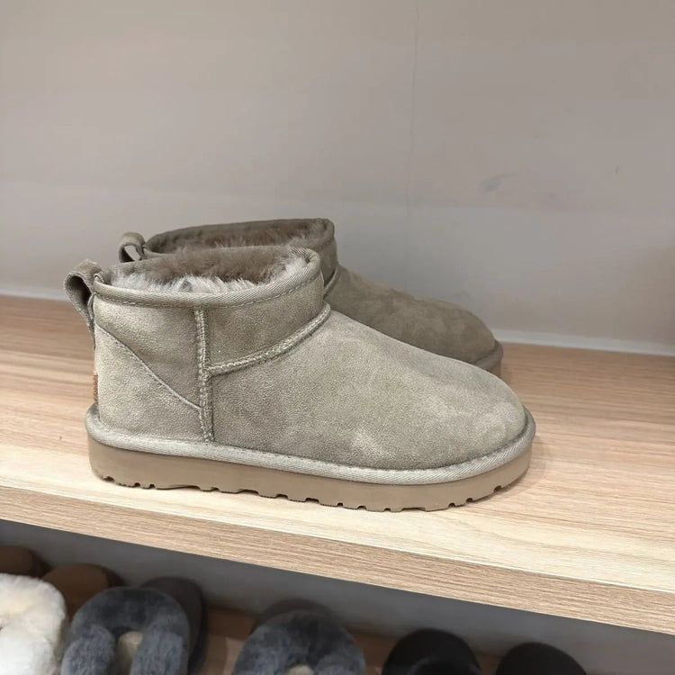 2026 New Winter Snow Boots Ladies Platform High Heel Shoes Women Ankle Boots Luxury Designer Classic Ultra Mini Fur Boot Khamik Shop Online