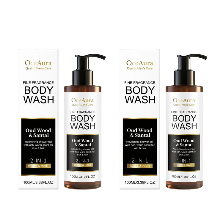 OceAura Sandalwood Body Wash Full Body Refreshing Scent Long Lasting Fragrance Cleanser Soothing Skin Care Non-irritating Odor Control Shower Gel Khamik Shop Online