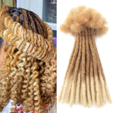 20strands/pack 0.6cm Thickness Tip Blonde 100% Real Human Hair Dread Lock Extensions Full Handmade Permanent Extension Bundles Khamik Shop Online