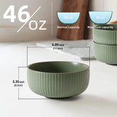Ceramic Bowls For Kitchen, 46oz Bowl Set Of 4 For Cereal, Salad, Pasta CJDropshipping