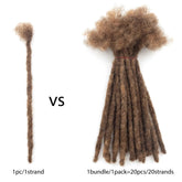 20strands/pack M4&30 Human Hair Dreadlocks Extensions Full Handmade 0.6 cm Thickness 100% Real Hair Locs Extensions for Kids Khamik Shop Online