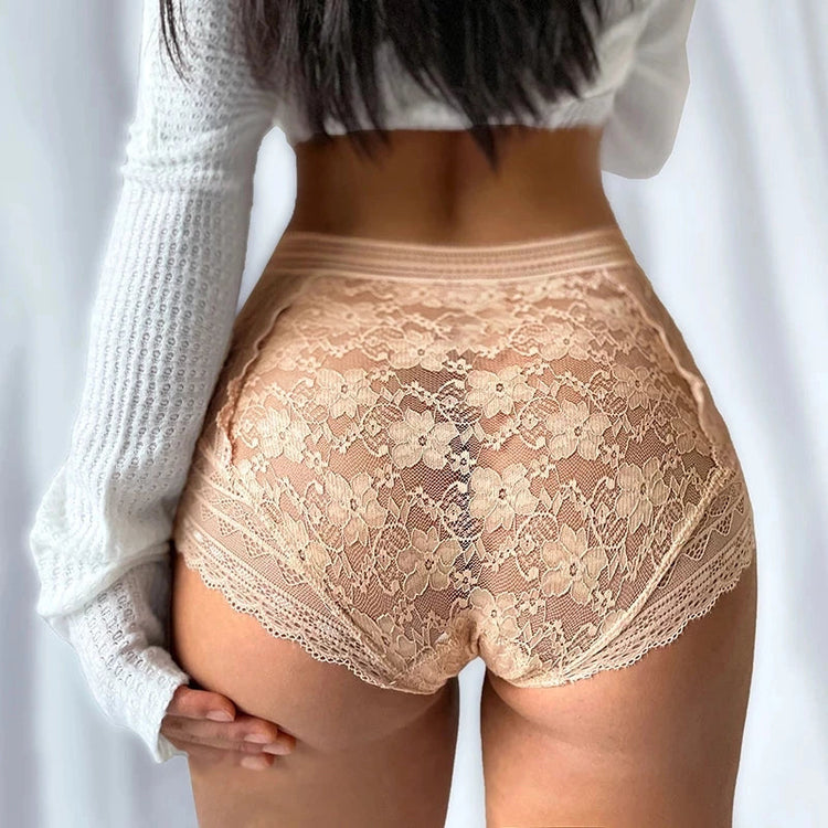 S-5XL Plus Size Erotic Lingerie See through Lace Panties For Women Sexy High Waist Lady Underpants Wrap Buttocks Female Briefs Khamik Shop Online