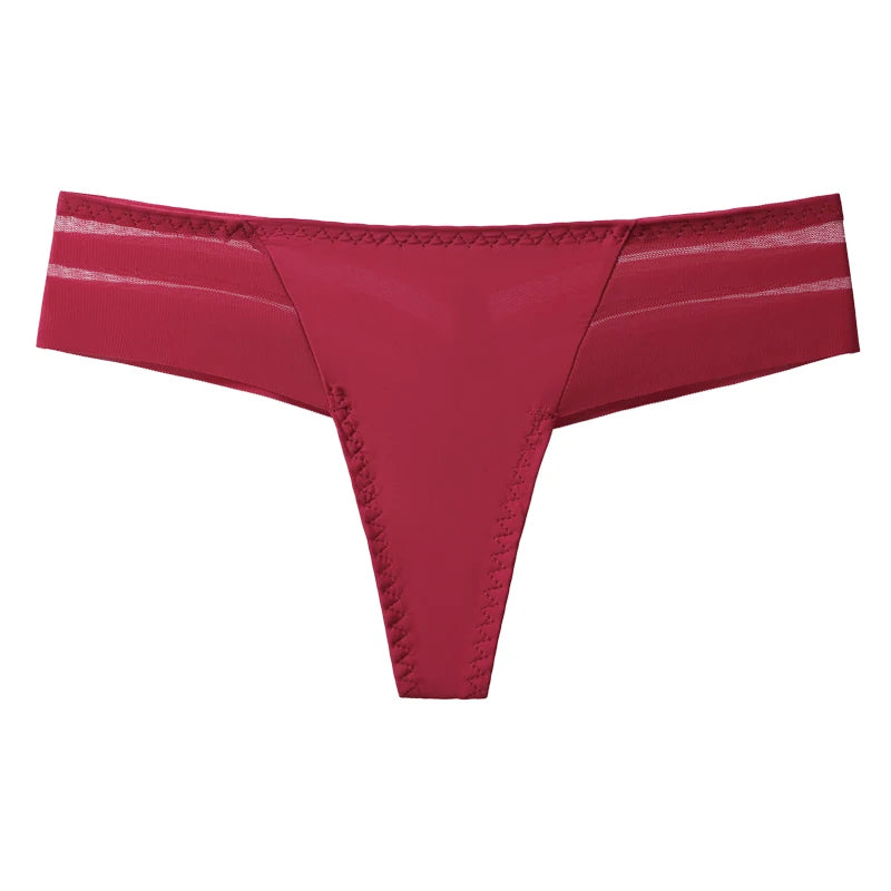 1/2Pcs Sexy Transparent Mesh Thongs Seamless Perspective Brazilian Panties Low Waist Women'S Lingerie