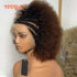 Perruque Afro Kinky Curly courte bob ombré 1B4 avec fermeture en dentelle transparente 9x6 en cheveux humains naturels glueless pour femme