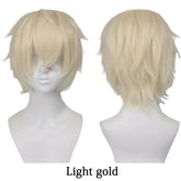 10-Inch Short Straight Hair Suitable For Both Men And Women, Cosplay Synthetic Hair Anime Role-Play Halloween Party Upturned Wig Khamik Shop Online