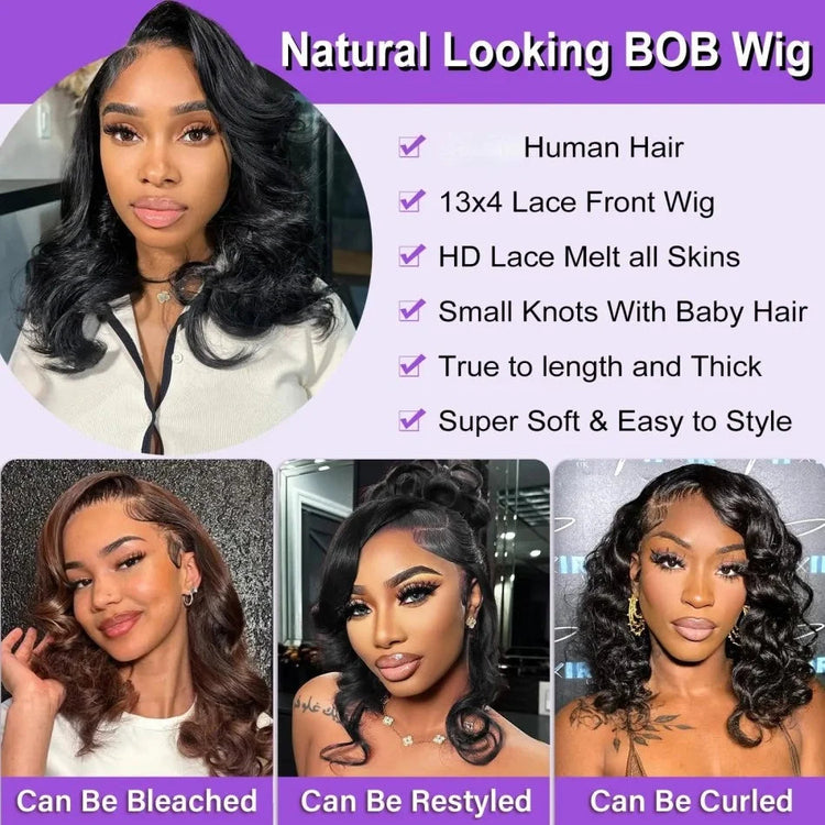 Body Wave Short Bob Wig Human Hair 13X6 Hd Lace Frontal Wig 5X5 Hd Lace Closure Wig Black Pre Plucked Brazilian Glueless Wigs Khamik Shop Online